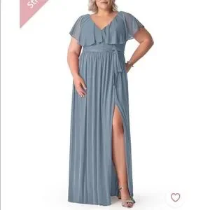 Azazie Dresses Azazie Jael Dusty Blue Bridesmaid Dress Poshmark